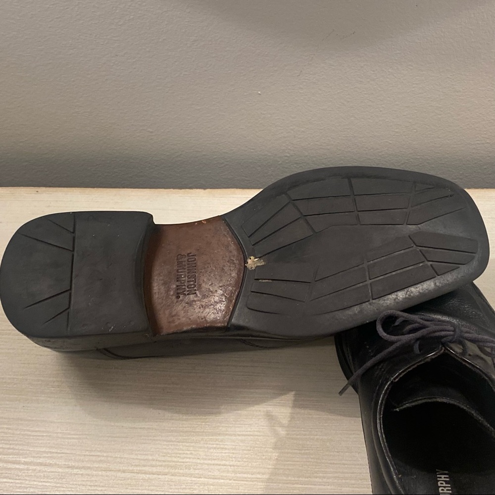 Johnston & Murphy Men’s Black Leather Dress Shoes 9 - Picture 5 of 5